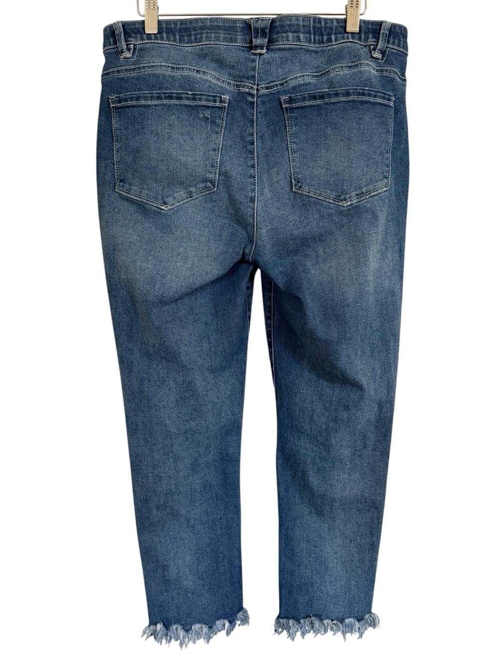 Democracy “Ab”Technology Cropped Frayed Hem Jeans Women’s Size 12 - Picture 6 of 13
